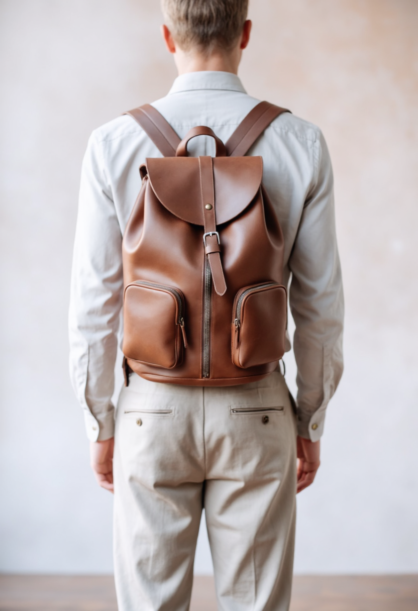 Leather backpacks