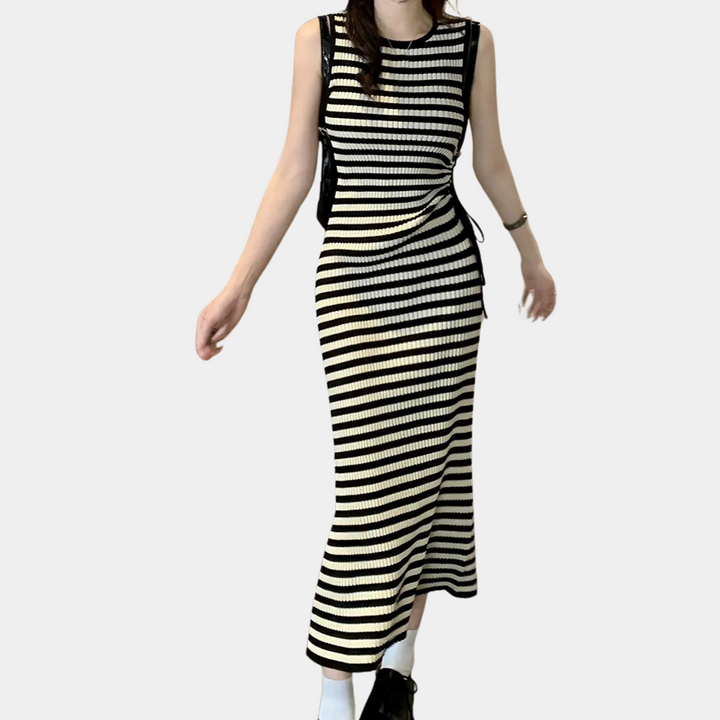 MINYA - Sleeveless Striped Gown for Ladies