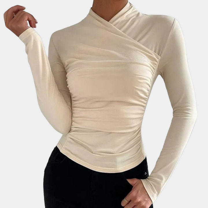 JOCELYN - Elegant Crisscross V-Neck Blouse for Women