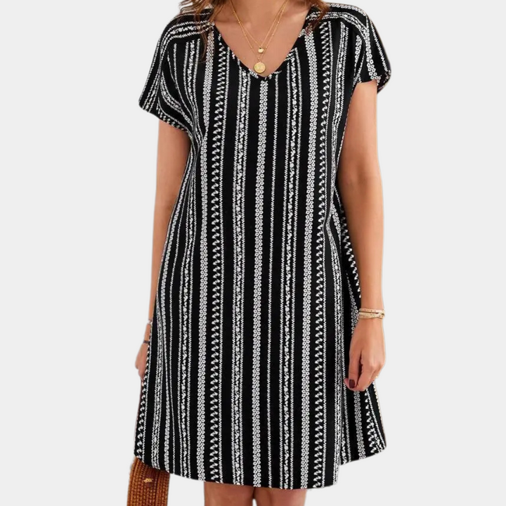 BERTILDA - Simple Striped Dress for Women