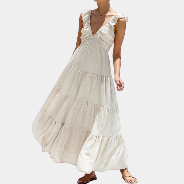 HAZEL - Tiered Maxi Gown for Women