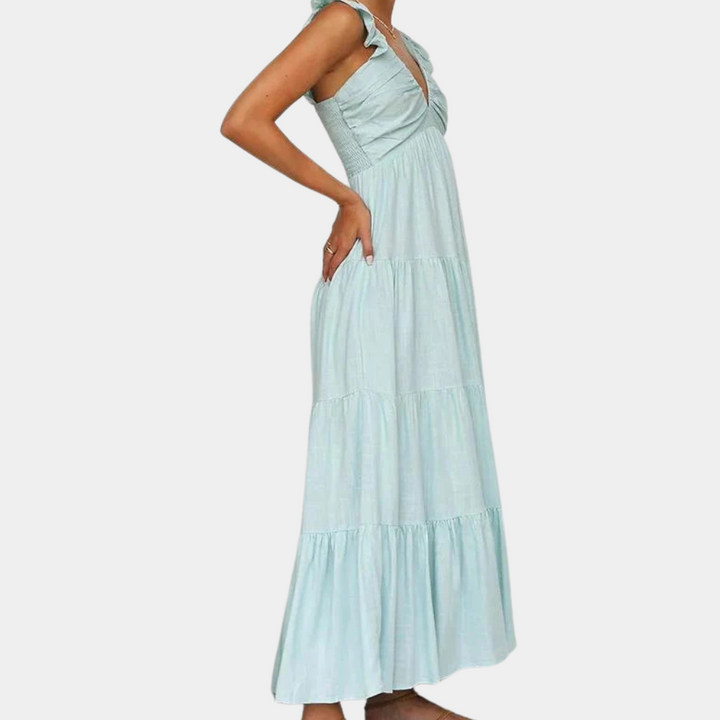 HAZEL - Tiered Maxi Gown for Women