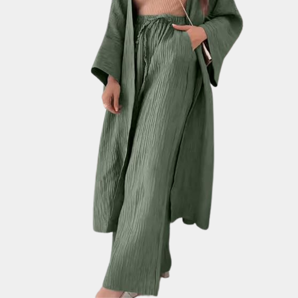 ANNALISE - Relaxed Women's Tunic and Pants Ensemble