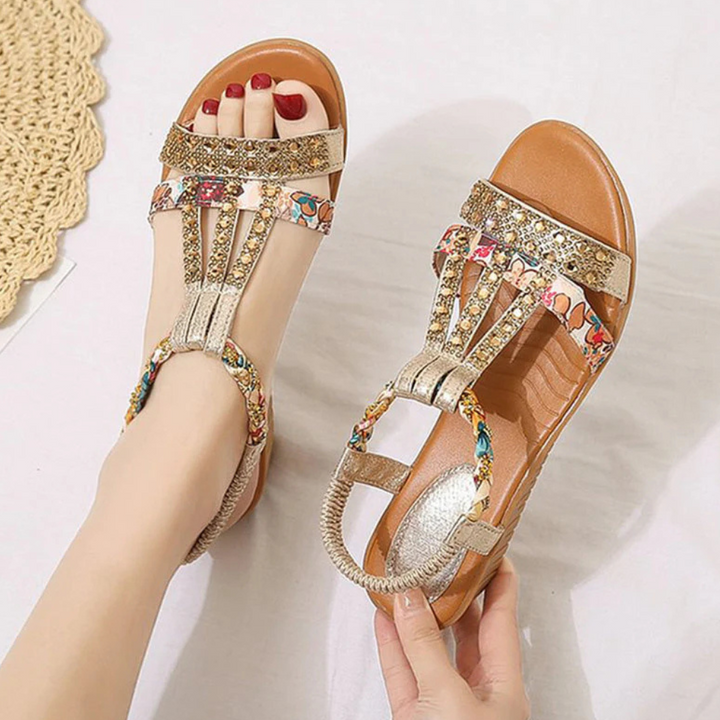 ALINE - Shimmering Wedge Sandals for Women