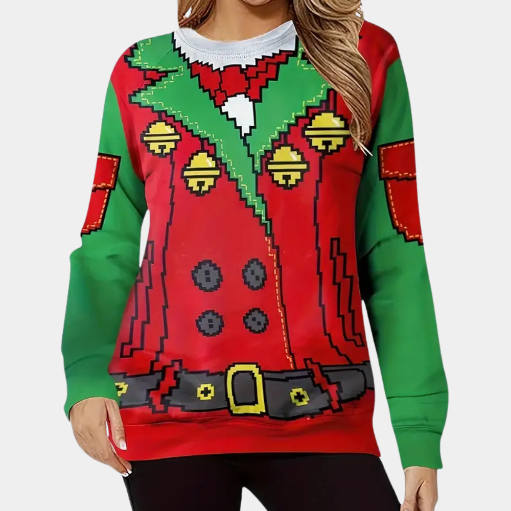 KIANIA - Printed Christmas Sweatshirt for Women