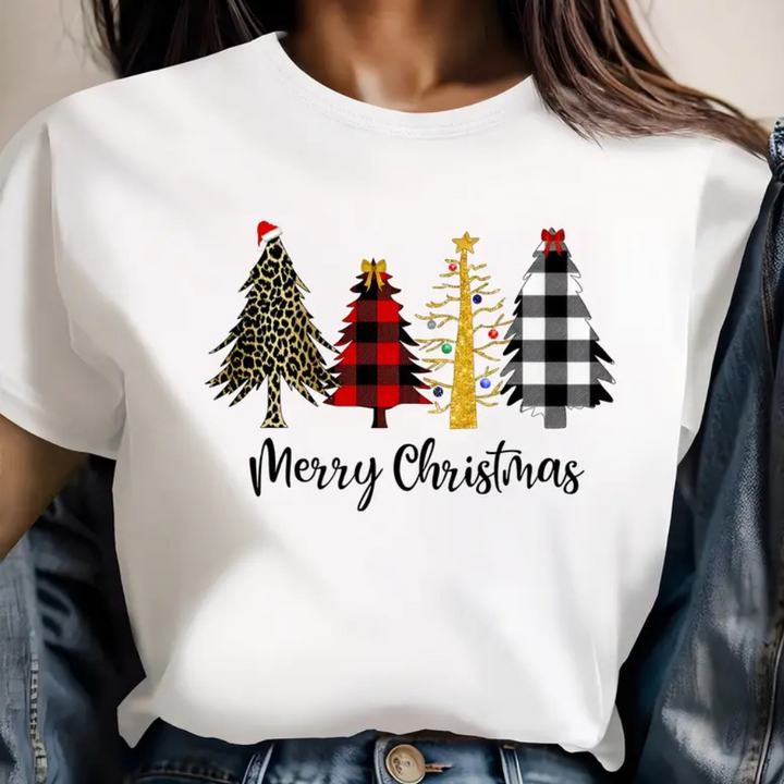 LINELLE - Simple Christmas T-shirt for Women