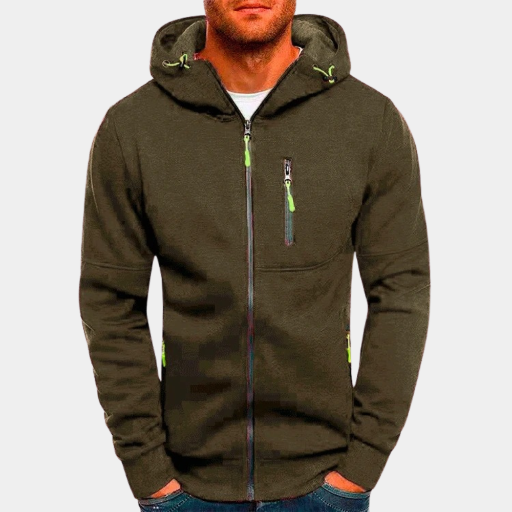 JACKS - Casual Zip-Up Hooded Sweater for Men