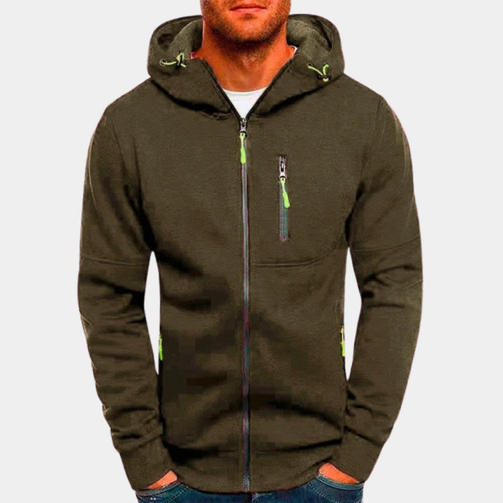 JACKS - Casual Zip-Up Hooded Sweater for Men