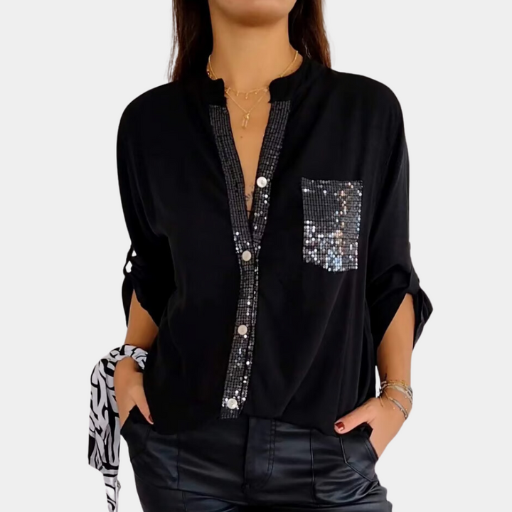 ANNAIS - Fashionable Sequin Shirt for Women