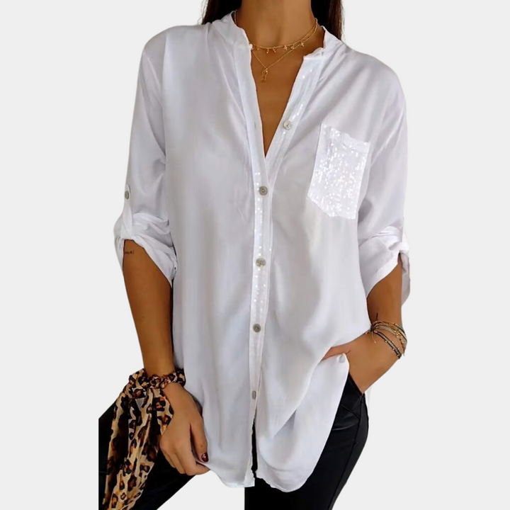 ANNAIS - Fashionable Sequin Shirt for Women