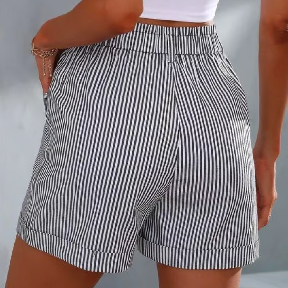 ADREANA - Casual Striped Shorts for Women