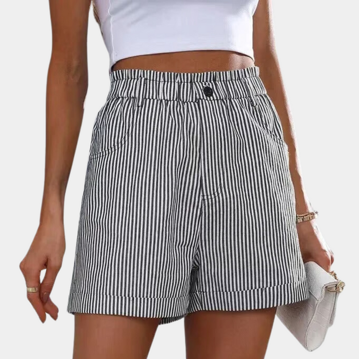 ADREANA - Casual Striped Shorts for Women