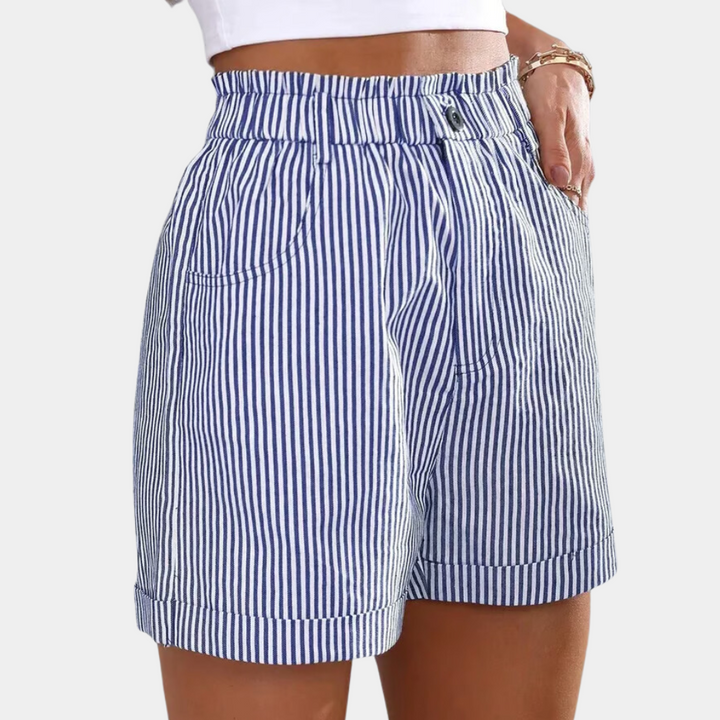 ADREANA - Casual Striped Shorts for Women