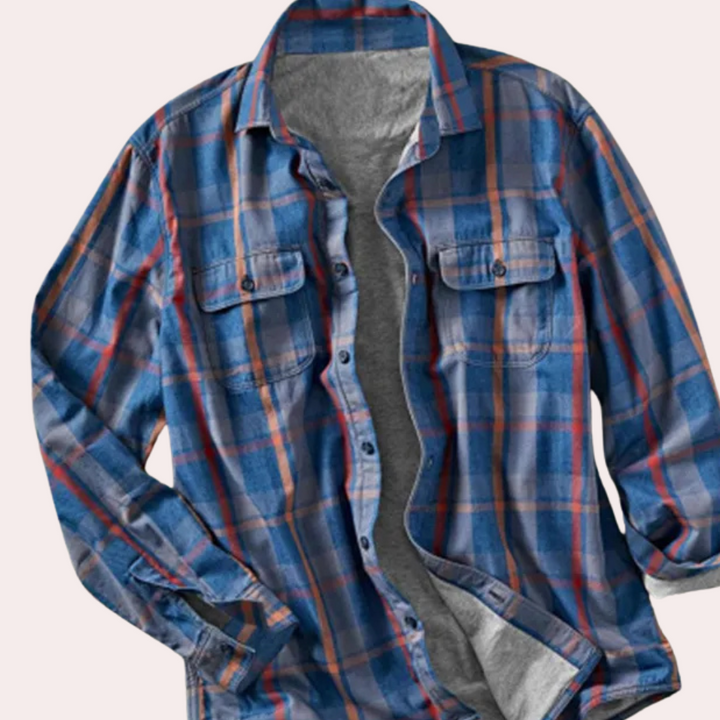 JAN - Plaid Long Sleeve Shirt for Men