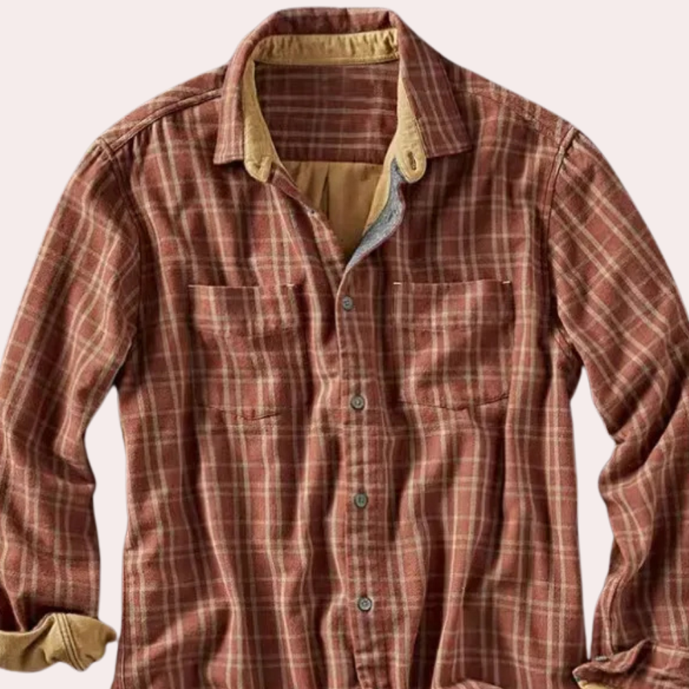 JAN - Plaid Long Sleeve Shirt for Men