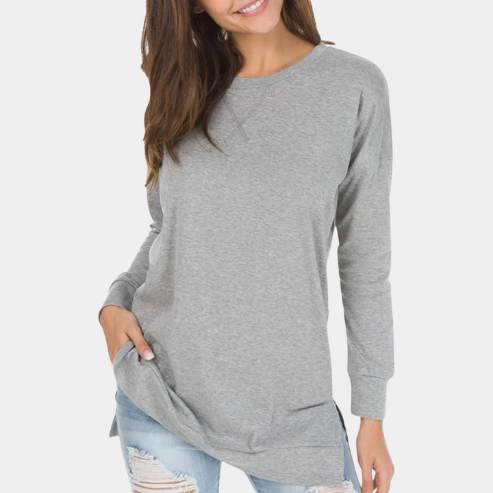 RUFINO - Plain Loose-Fit Sweater for Women