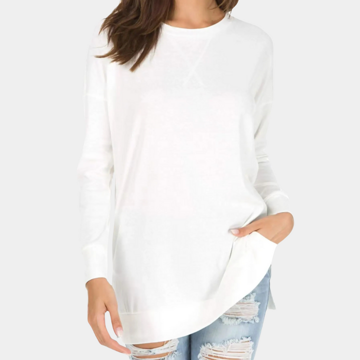 RUFINO - Plain Loose-Fit Sweater for Women