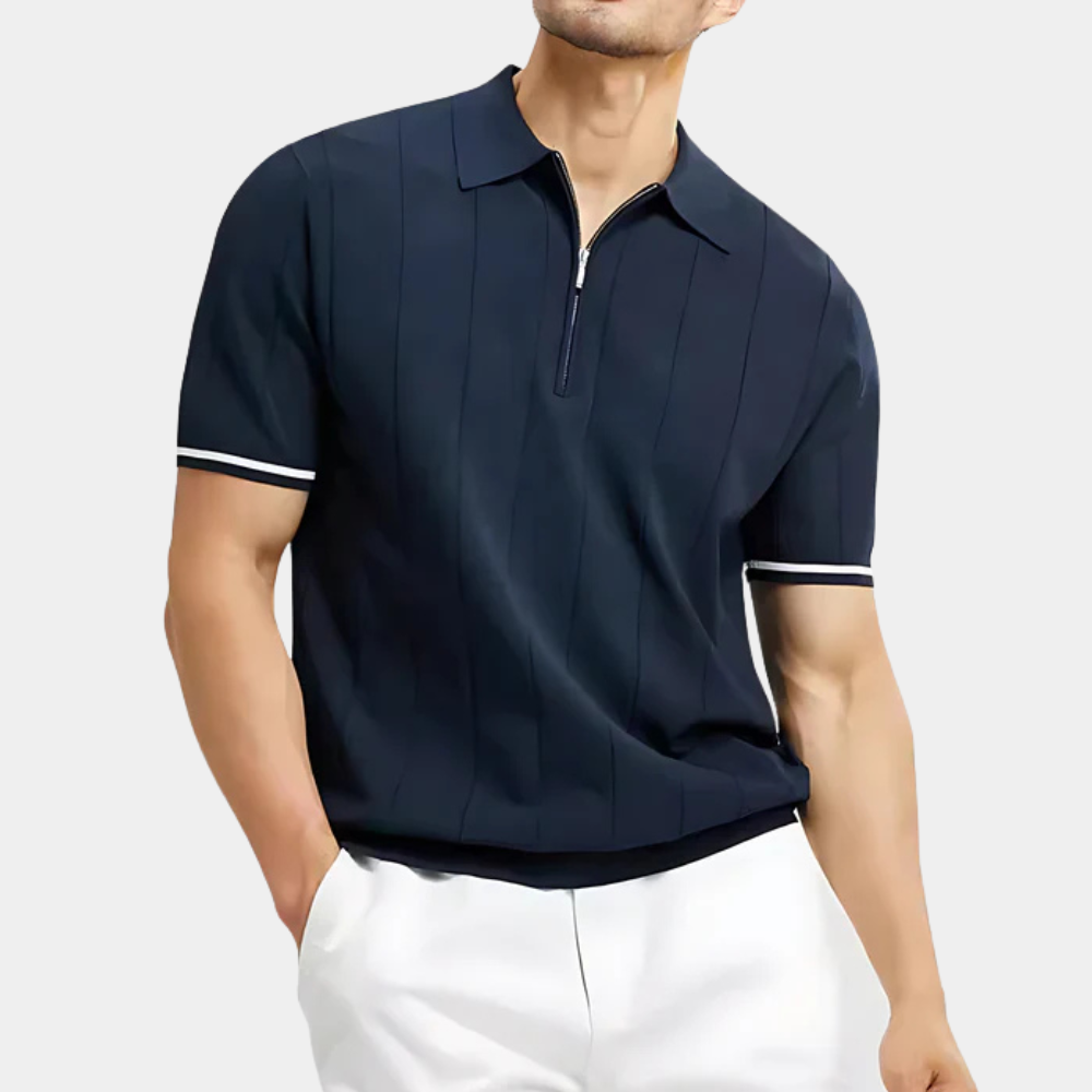 ALVIN - Stylish Zippered Polo Shirt for Men