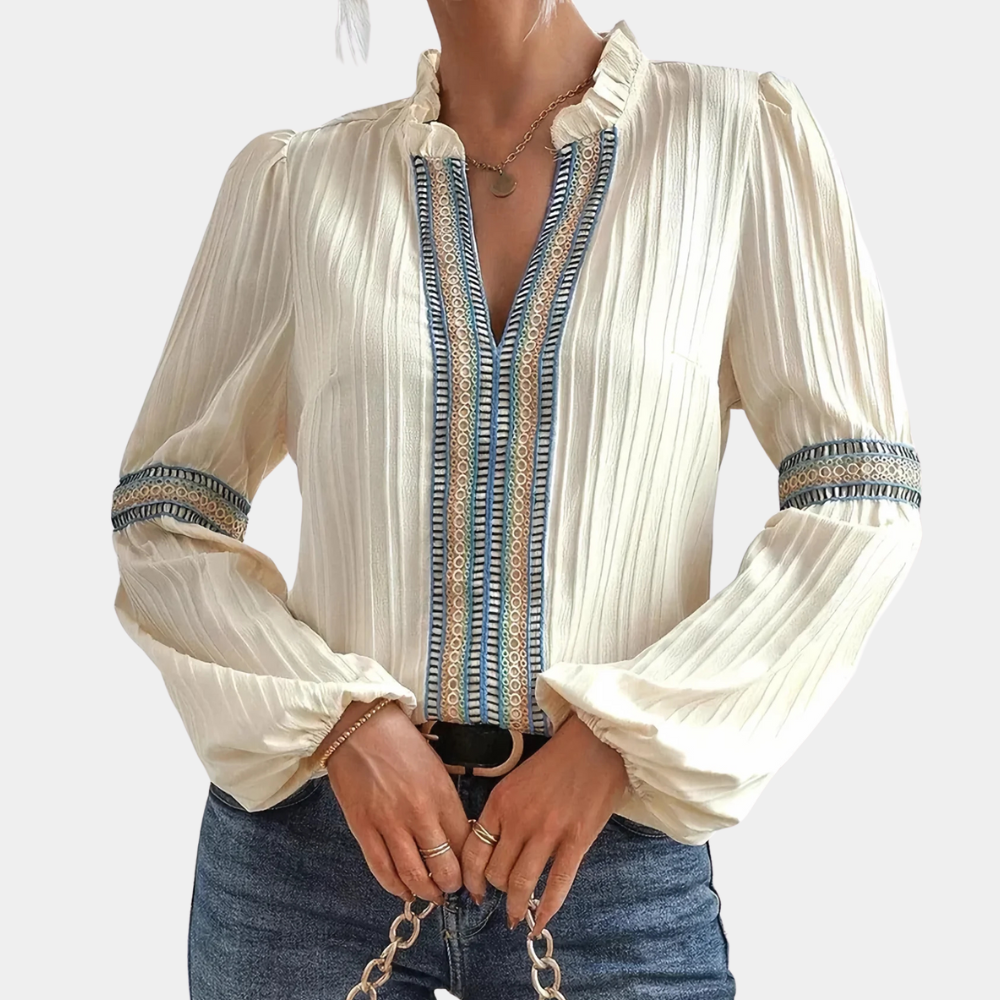 VALERIE - Stylish V-neck Blouse for Women