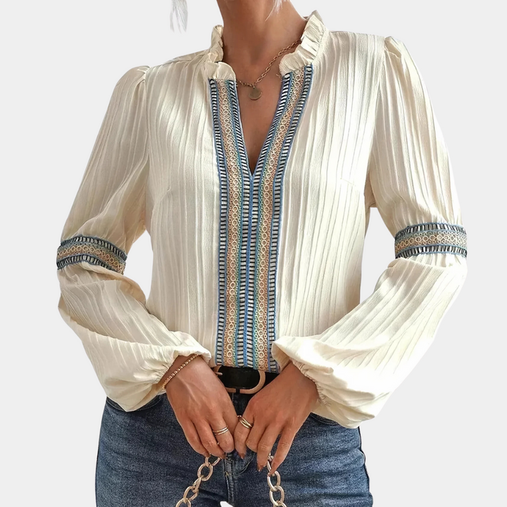 VALERIE - Stylish V-neck Blouse for Women