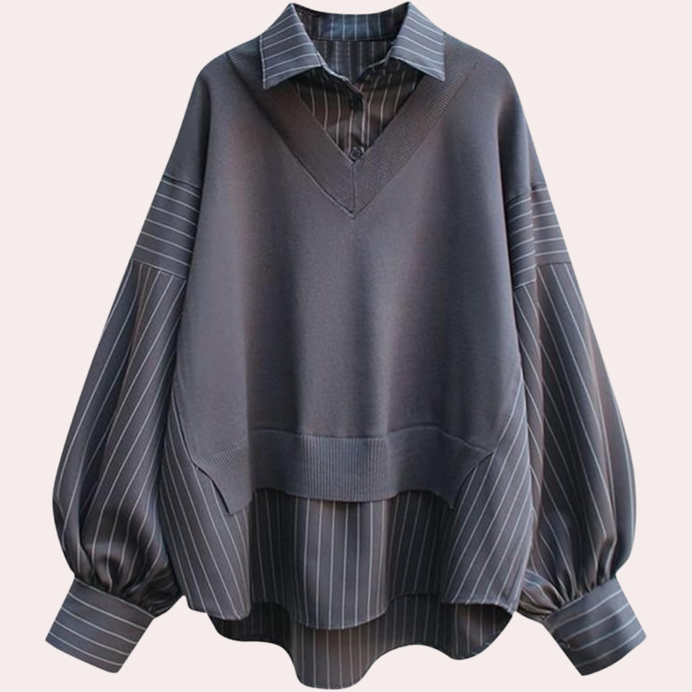 CASSIANA - Trendy Stripe Blouse for Women