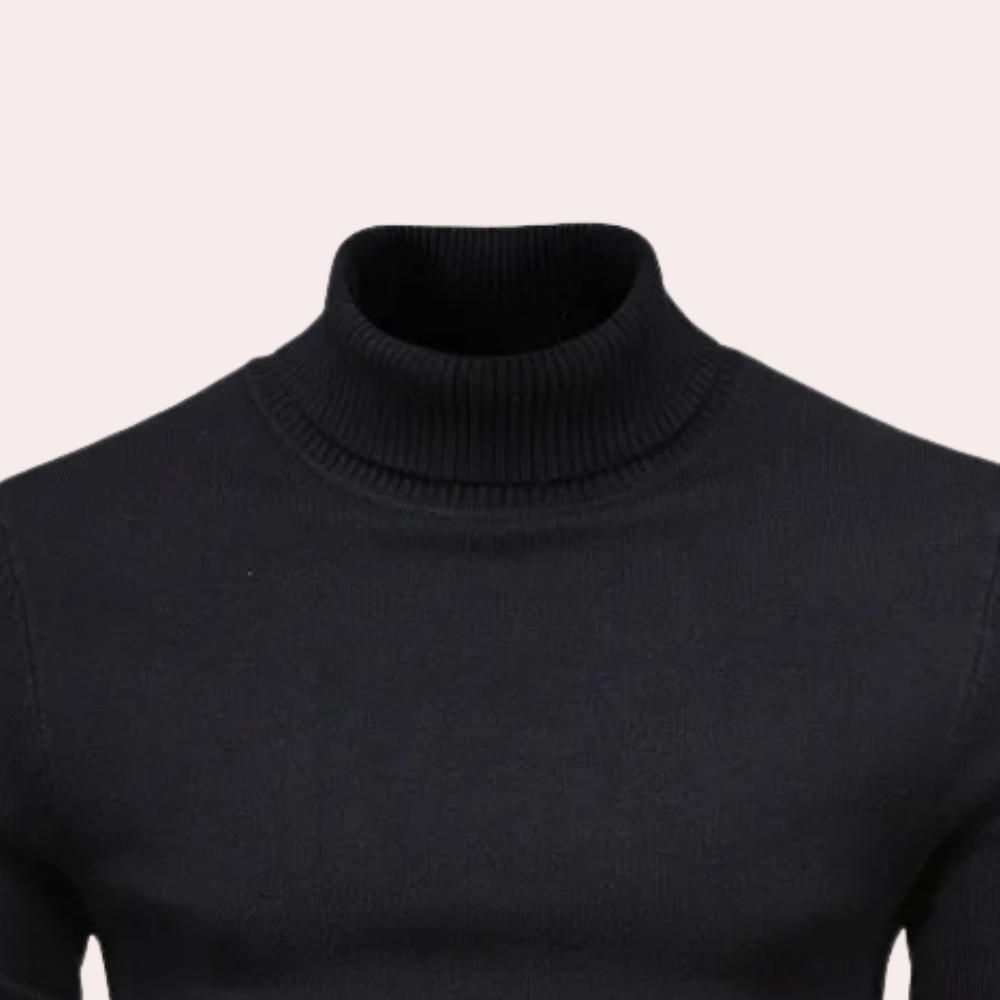 SEBASTIAN - Plain Turtleneck Sweater for Men