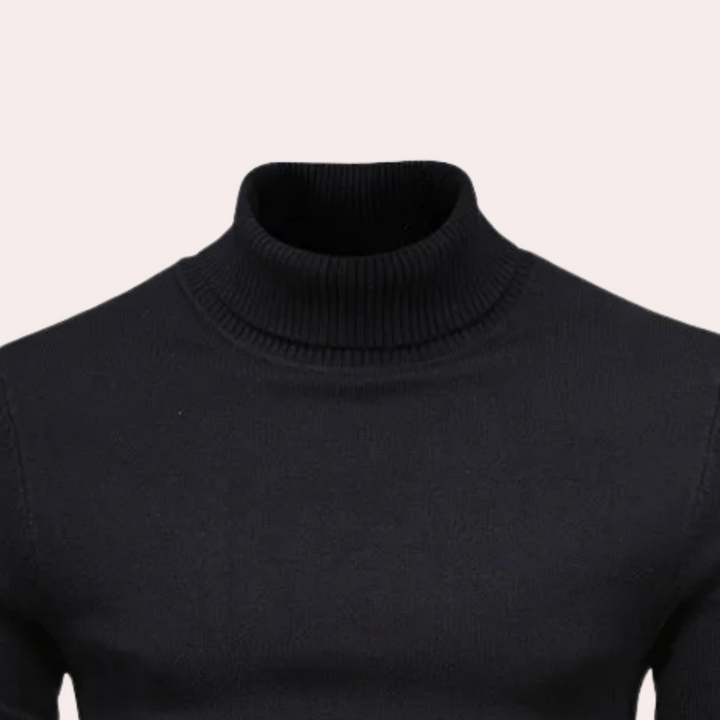 SEBASTIAN - Plain Turtleneck Sweater for Men