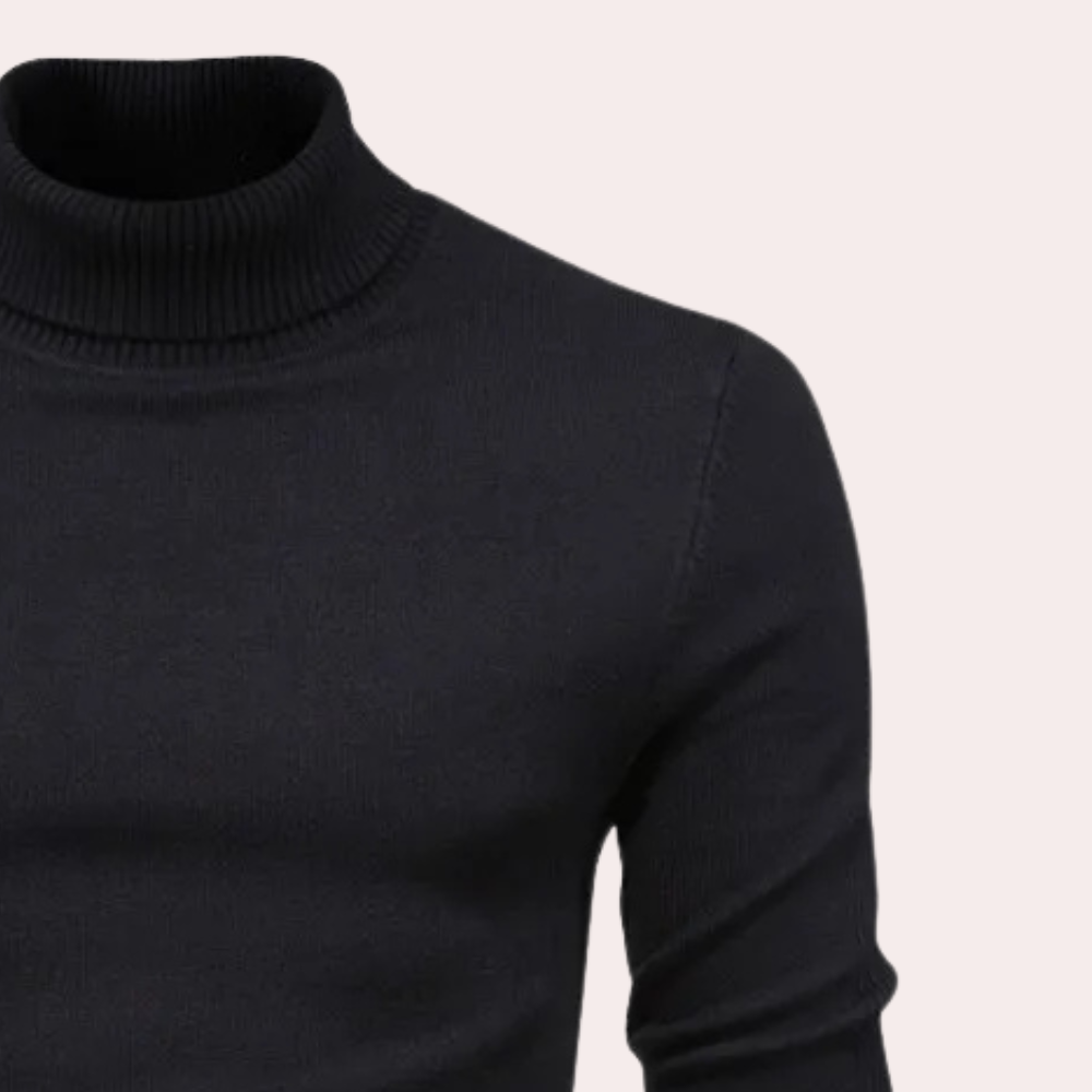 SEBASTIAN - Plain Turtleneck Sweater for Men