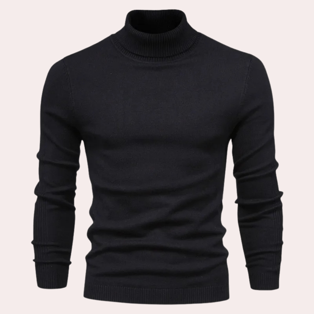 SEBASTIAN - Plain Turtleneck Sweater for Men