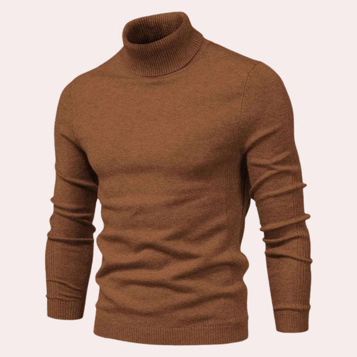 SEBASTIAN - Plain Turtleneck Sweater for Men