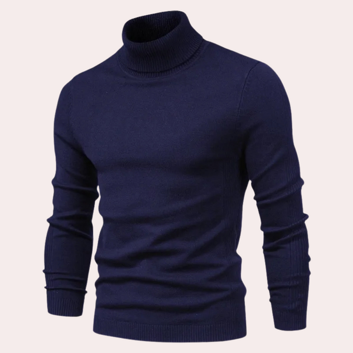 SEBASTIAN - Plain Turtleneck Sweater for Men