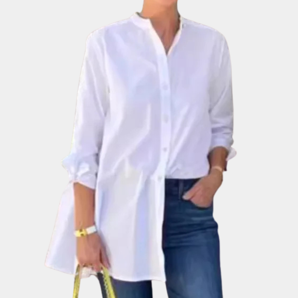 FEBE - Plain Long Shirt for Women