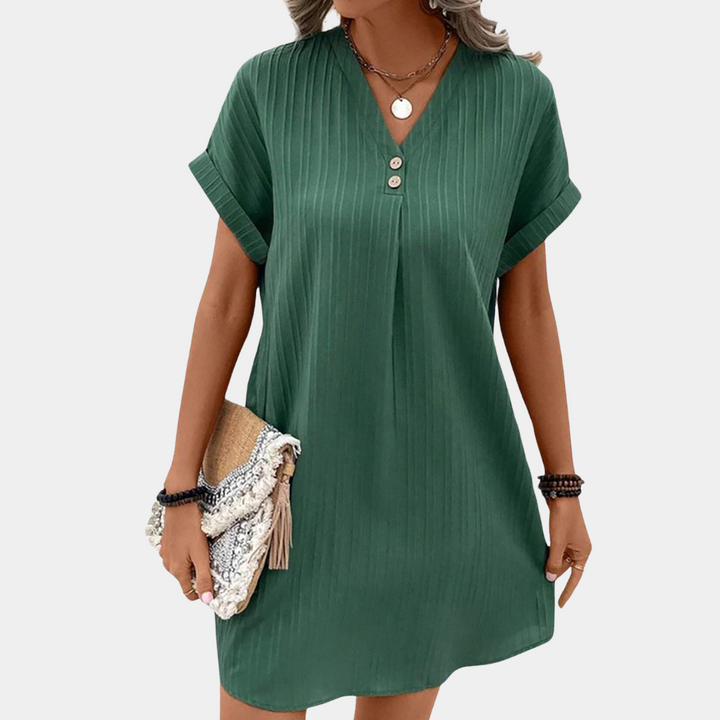 MILANA - Casual V-neck Mini Dress for Women