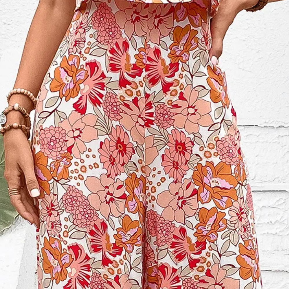 BREANNA - Vibrant Floral Jumpsuit for Women