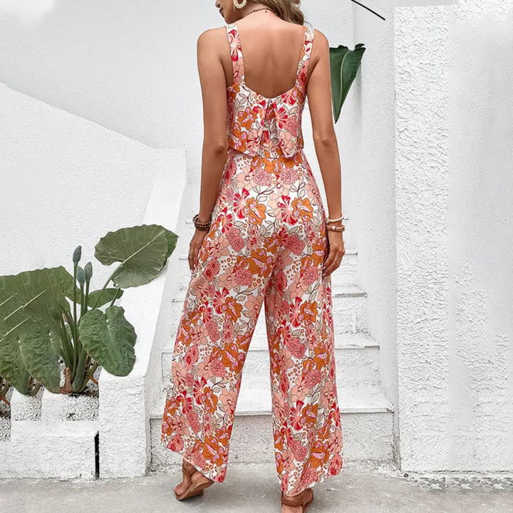 BREANNA - Vibrant Floral Jumpsuit for Women