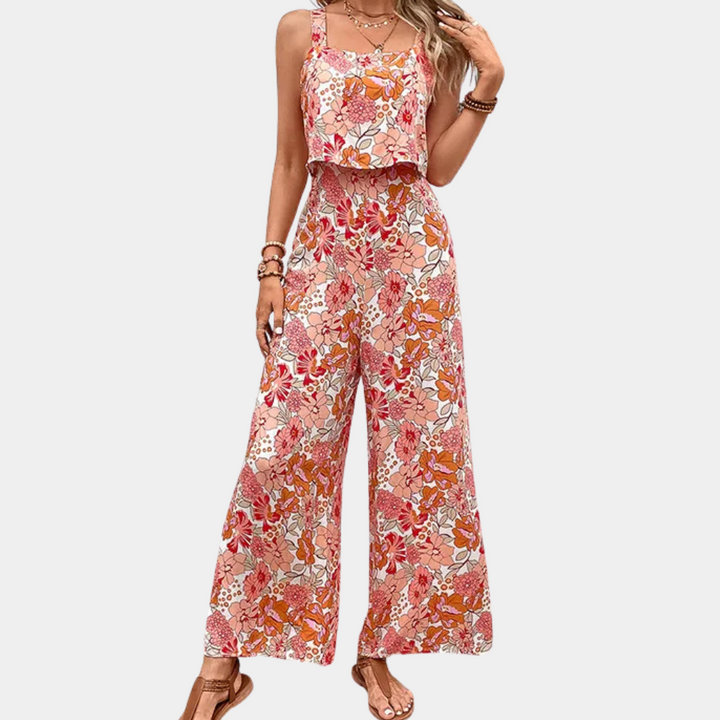 BREANNA - Vibrant Floral Jumpsuit for Women