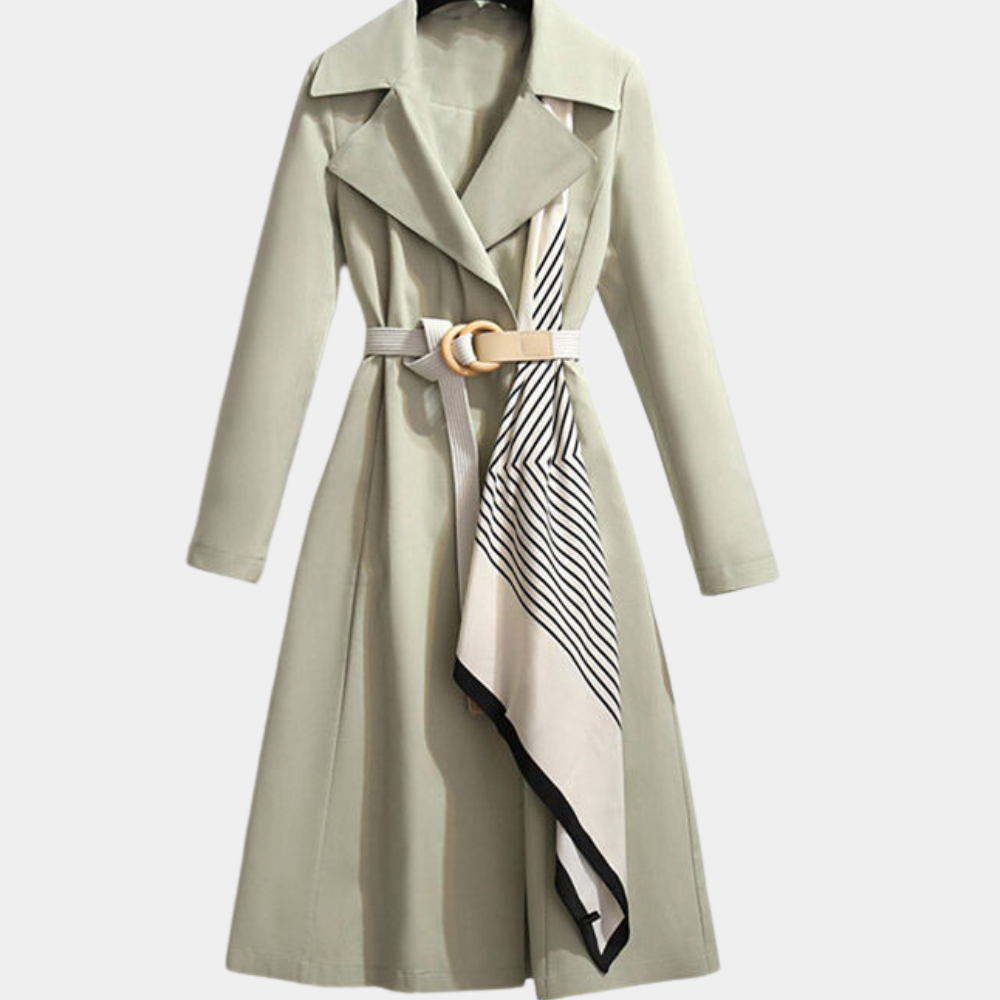 Aurembiaix - Elegant trench coat for women with belt