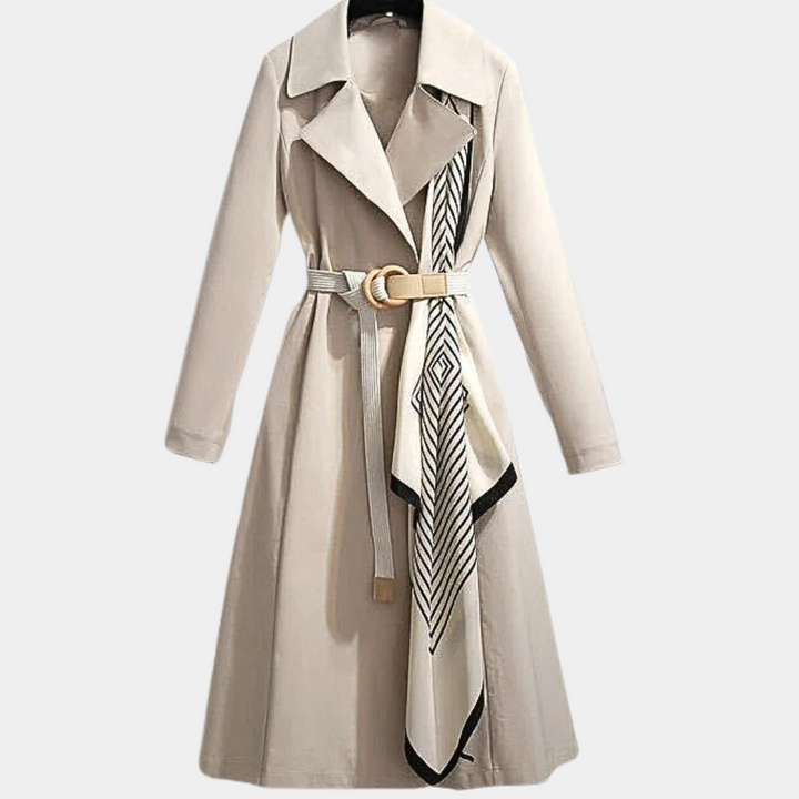 Aurembiaix - Elegant trench coat for women with belt