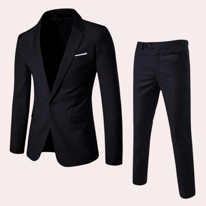 Zwart heren pak met blazer en pantalon