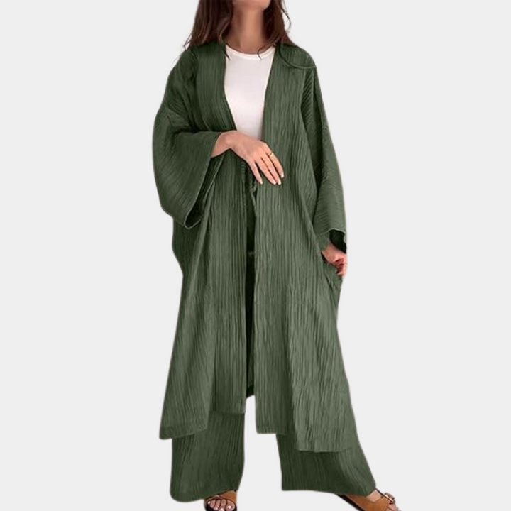 ANNALISE - Relaxed Women's Tunic and Pants Ensemble