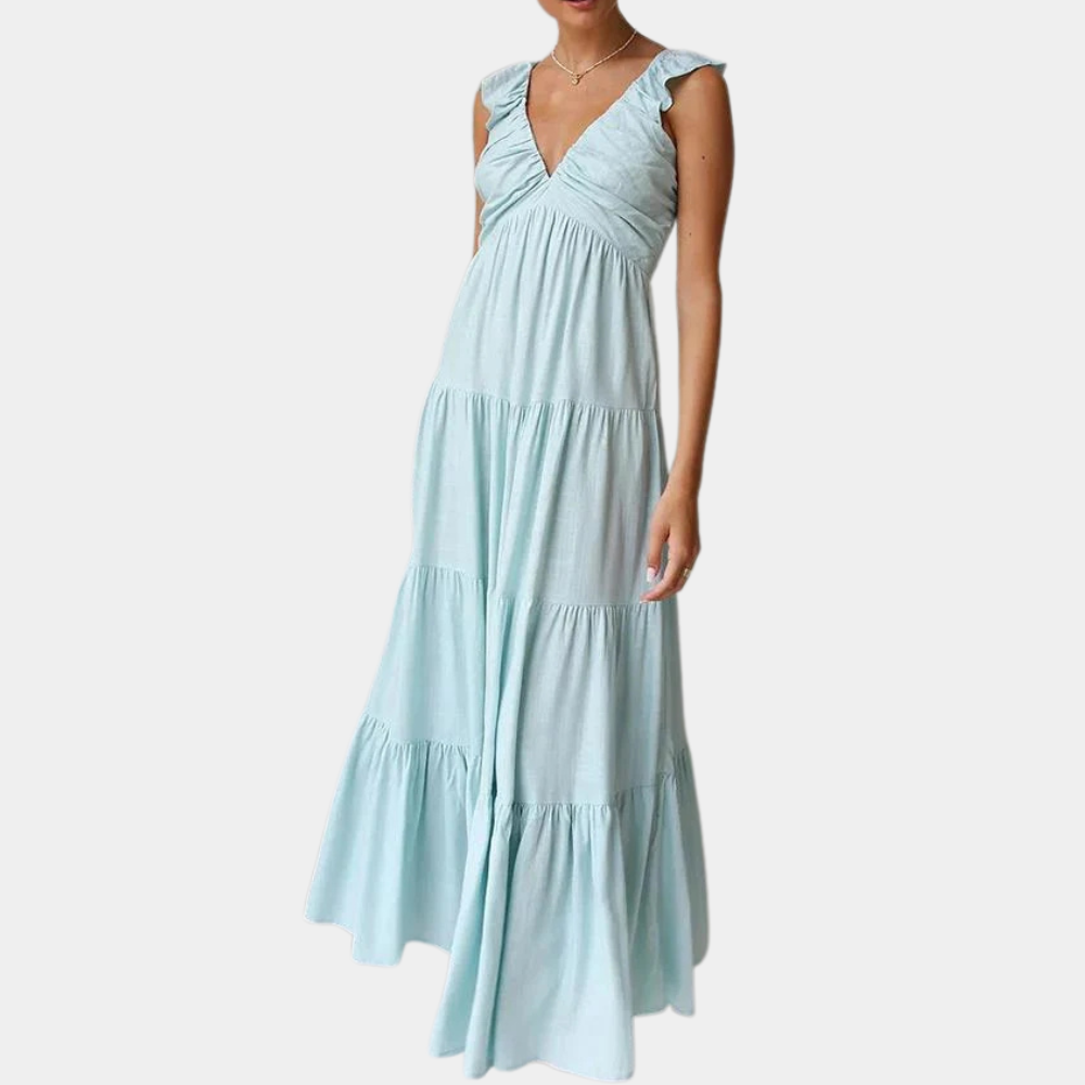 HAZEL - Tiered Maxi Gown for Women