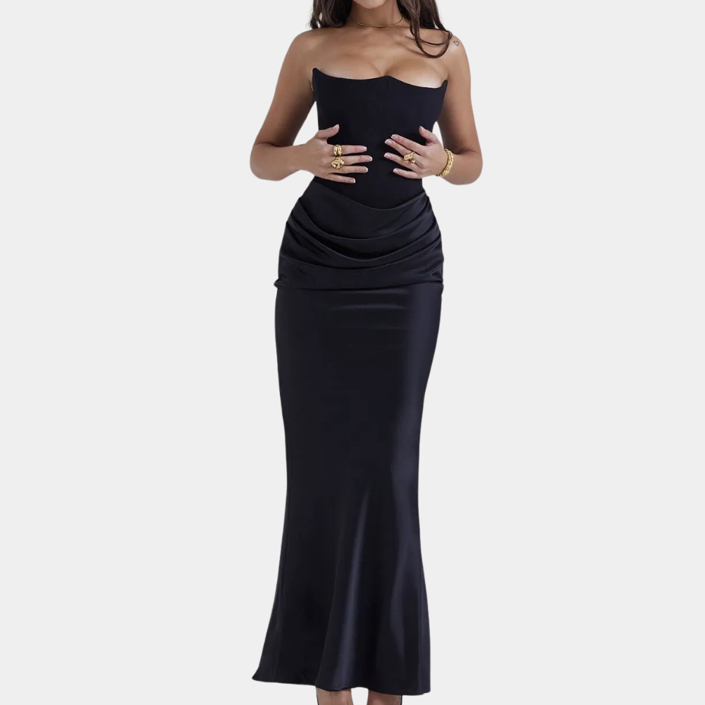 LAGINA - Off-Shoulder Floor-Length Dress for Women