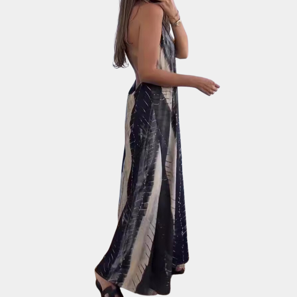 SHATORA - Elegant Maxi Dress with Open Back for Women