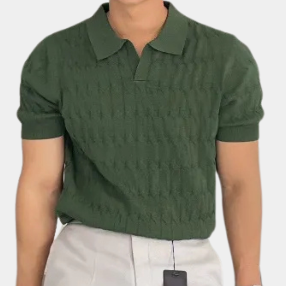 EDMARK - Traditional Short Sleeve Knit Sweater for Men