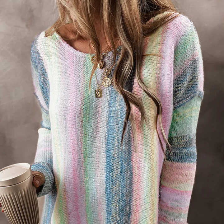 JULIA - Vividly Patterned Women's Knit Pullover