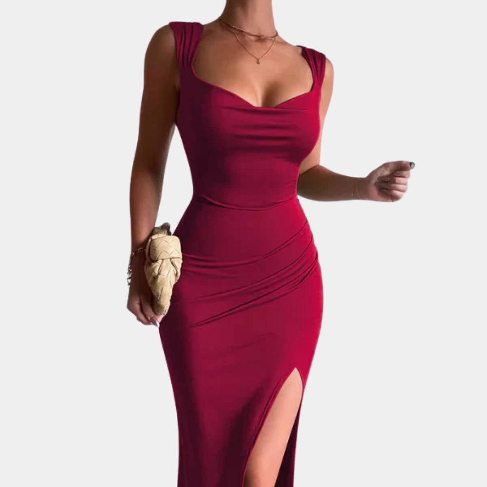 CYTHINA - Elegant Party Dress with Side Opening for Ladies