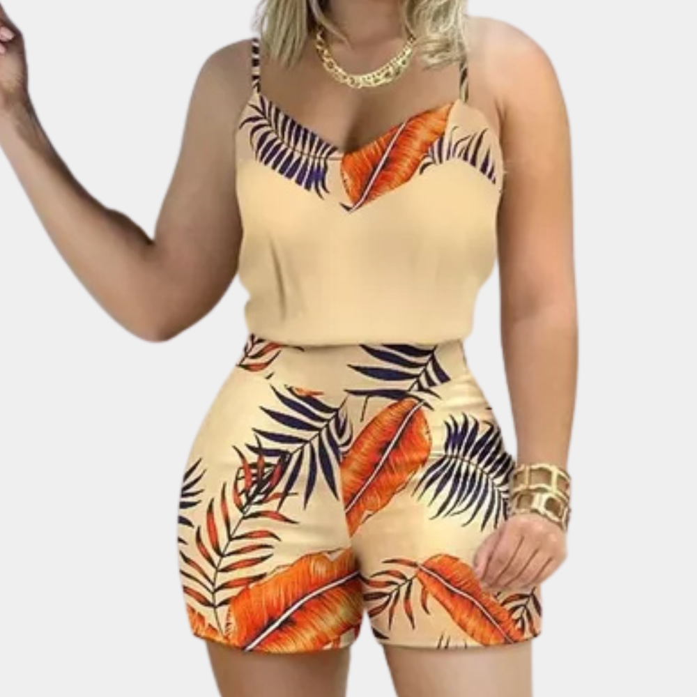 OLISA - Exotic Floral Two-Piece Outfit for Women