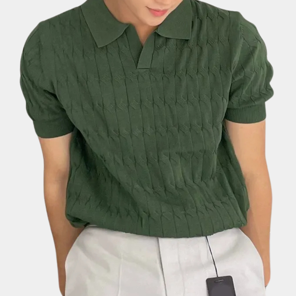 EDMARK - Traditional Short Sleeve Knit Sweater for Men